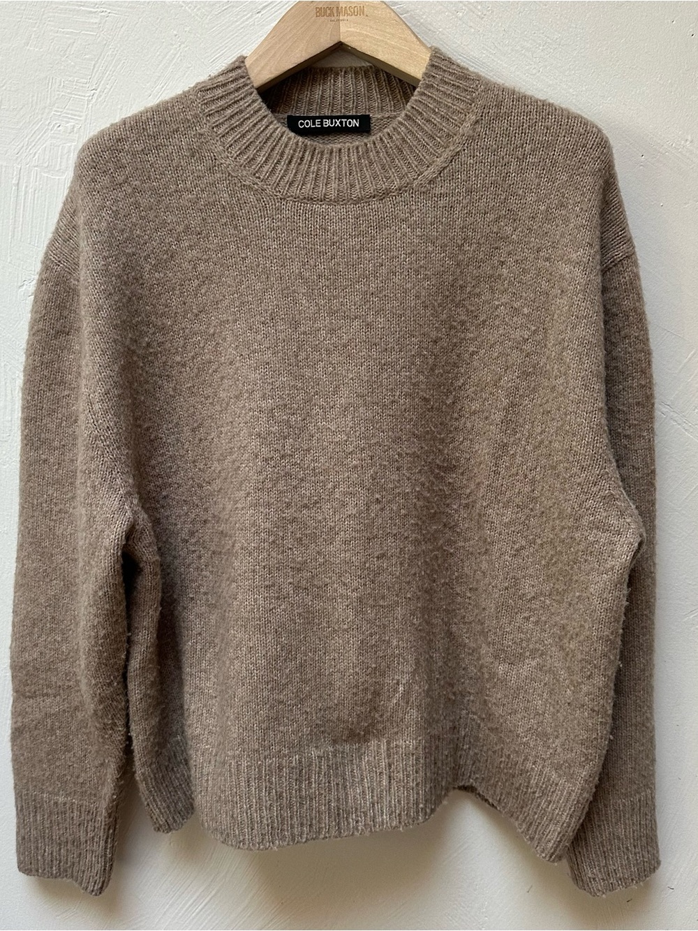 Cole Buxton Men's Crewneck Sweater in Taupe